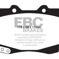 EBC 99-04 Toyota Tacoma 4WD 2.7 Yellowstuff Front Brake Pads - Brakes Rotors &