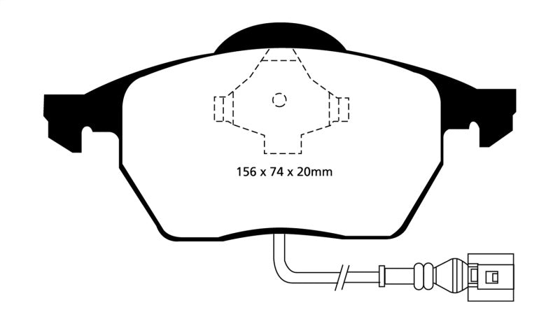 EBC 99-06 Audi TT 1.8 Turbo Yellowstuff Front Brake Pads - Brakes Rotors &