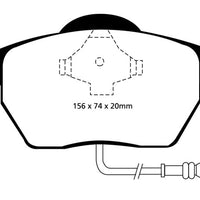 EBC 99-06 Audi TT 1.8 Turbo Yellowstuff Front Brake Pads - Brakes Rotors &