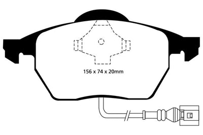 EBC 99-06 Audi TT 1.8 Turbo Yellowstuff Front Brake Pads - Brakes Rotors &