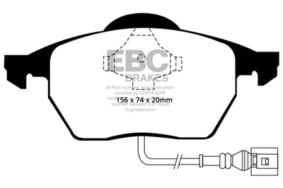 EBC 99-06 Audi TT 1.8 Turbo Yellowstuff Front Brake Pads - Brakes Rotors &