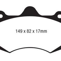 EBC AP Racing Caliper CP7040 Yellowstuff Brake Pads - Brakes Rotors &