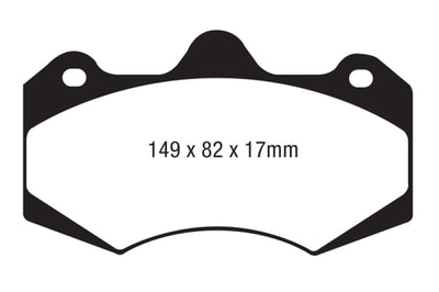 EBC AP Racing Caliper CP7040 Yellowstuff Brake Pads - Brakes Rotors &