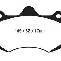 EBC AP Racing Caliper CP7040 Yellowstuff Brake Pads - Brakes Rotors &