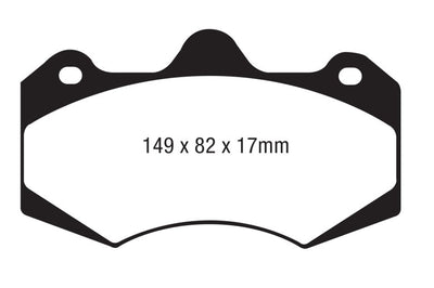 EBC AP Racing Caliper CP7040 Yellowstuff Brake Pads - Brakes Rotors &