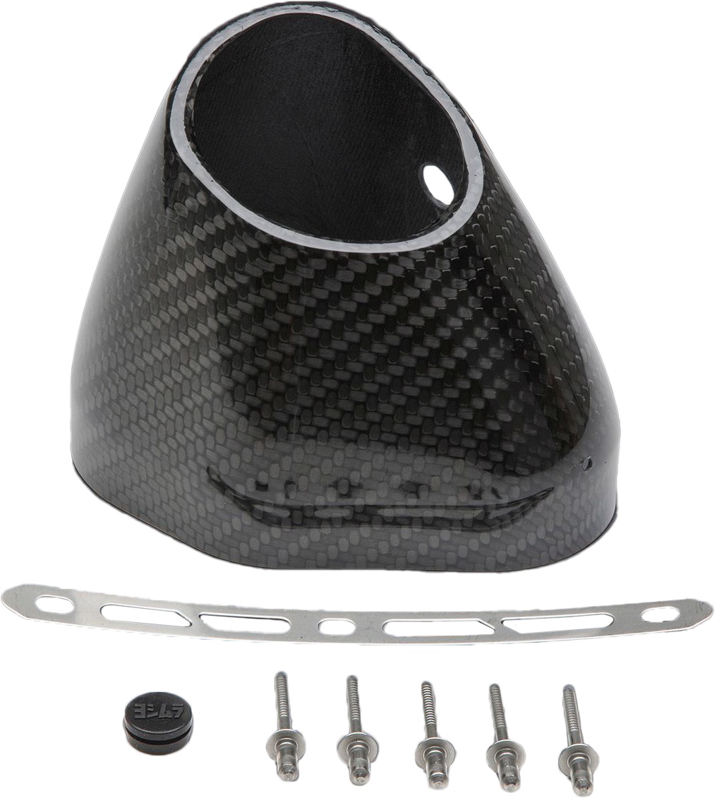 YOSHIMURA End Cap Kit Left Side R77 Lh Cf Flared - Exhaust