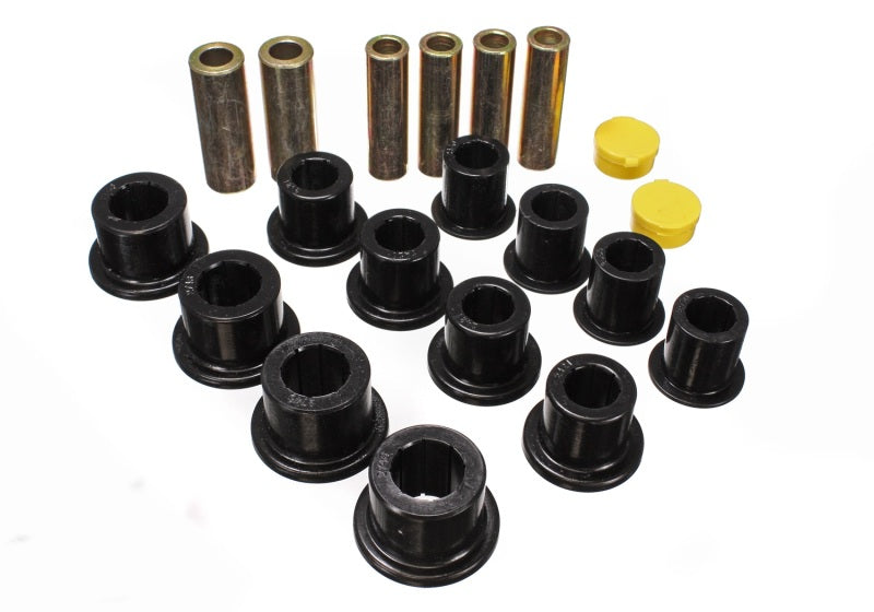 Energy Suspension 00-04 Ford Excursion 4WD / 99-04 F250/F350 Black Front Leaf Spring Bushing Set