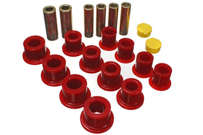 Energy Suspension 00-04 Ford Excursion 4WD / 99-04 F250/F350 Red Front Leaf Spring Bushing Set
