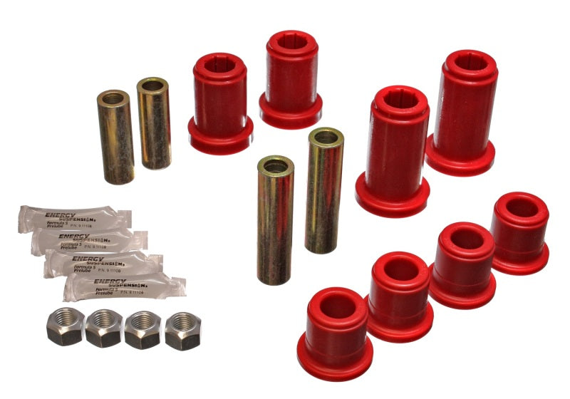 Energy Suspension 01-06 GM Silverado C2500 HD 2WD/K2500 4WD Red Front End Control Arm Bushing Set