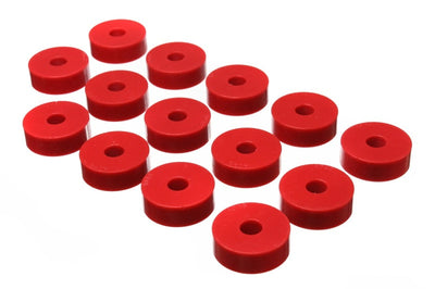 Energy Suspension 55-73 Jeep CJ5/CJ7/CJ8 Scrambler Red Body (Cab) Mount Set