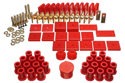 Energy Suspension 64-78 Toyota FJ40 Land Cruiser Red Hyper-Flex Master Bushing Set