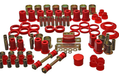 Energy Suspension 66-72 Oldsmobile Cutlass/442/F-85/Europa Red Hyper-flex Master Bushing Set
