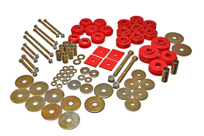 Energy Suspension 67-72 Denali XL/Suburban/Yukon XL 2WD/4WD/67-95 K-5 Blazer Red Body(cab) Mount Set