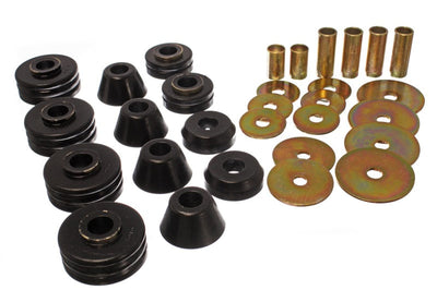 Energy Suspension 73-80 GM 1/2 Ton C-10/C1500 Pick Up 2WD Black Body (Cab) Mount Set