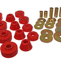 Energy Suspension 73-80 GM 1/2 Ton C-10/C1500 Pick Up 2WD Red Body (Cab) Mount Set