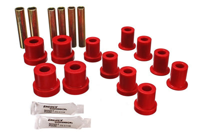 Energy Suspension 73-87 GM Denali XL/SUburban/Yukon XL 4WD Red Front Leaf Spring Bushing Set