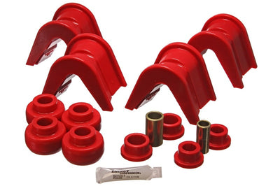 Energy Suspension 76-77 Ford Bronco/66-72 F-100/F-150 Red 4 Deg Offset Complete 14 Pc C-Bushing Set