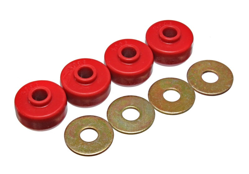 Energy Suspension 84-96 Chevy Corvette Red Spring Cushions for Rear Leaf Bushing Set