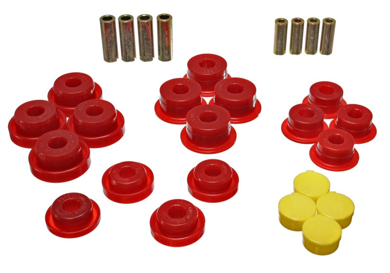 Energy Suspension 97-06 Jeep Wrangler TJ/YJ Red Front Control Arm Bushings (Must reuse OEM Outer