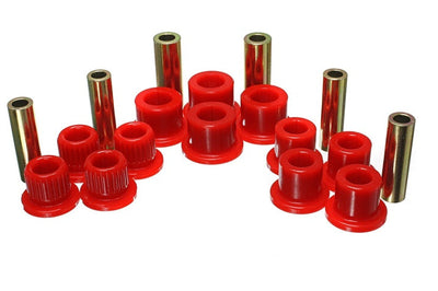 Energy Suspension 99-04 Ford F-350 2wd/F-250 SD 4wd/F-350 4wd Red Rear Leaf Spring Bushing Set