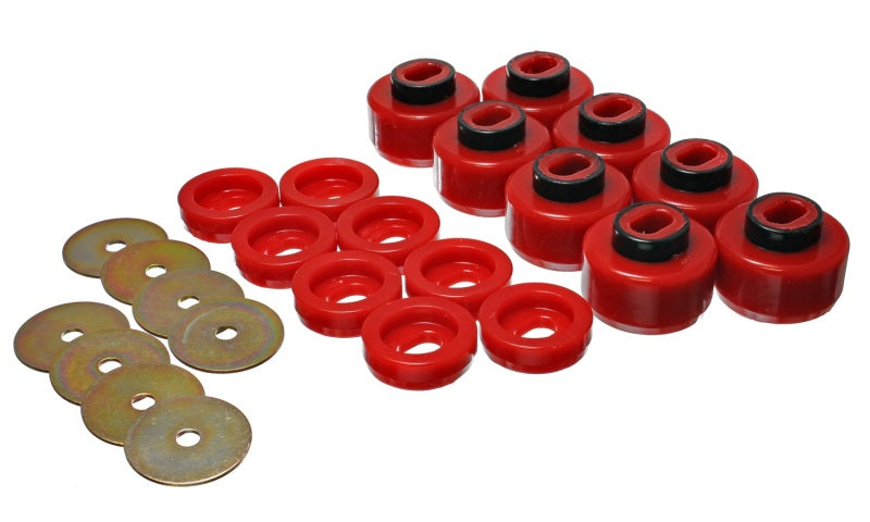 Energy Suspension 99-06 Silverado C1500/K1500 / 01-06 C2500/K2500 Red Body(cab) Mount Set
