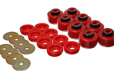 Energy Suspension 99-06 Silverado C1500/K1500 / 01-06 C2500/K2500 Red Body(cab) Mount Set
