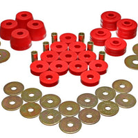 Energy Suspension Body Mount Bushing Sets - Red