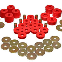 Energy Suspension Body Mount Bushing Sets - Red