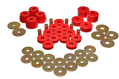 Energy Suspension Body Mount Bushing Sets - Red
