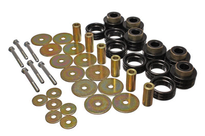 Energy Suspension Body Mount Set Inc. Hardware - Black