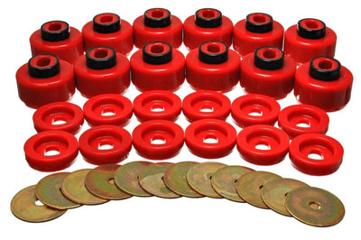 Energy Suspension Body Mount Set - Red