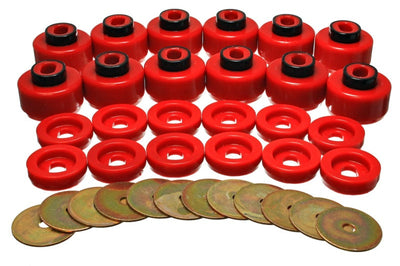 Energy Suspension Body Mount Set - Red