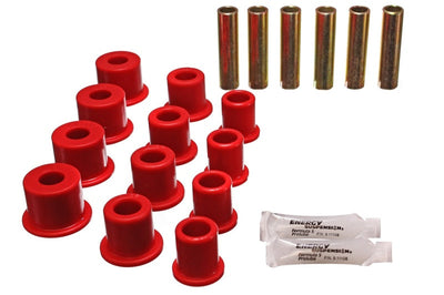 Energy Suspension Rear Spring Bushings - Red