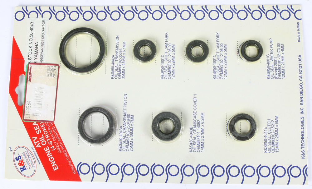 K&s Engine Oil Seal Kit - Atv Performance Products
