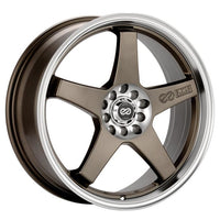 Enkei EV5 17x7 5x100/114.3 38mm Offset 72.6 Bolt DiameterMatte Bronze w/ Machined Lip Wheel - Wheels