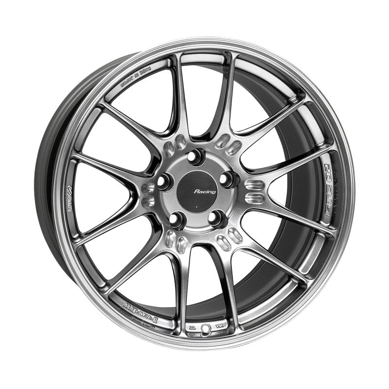 Enkei GTC02 18x9.5 5x114.3 15mm Offset 75mm Bore Hyper Silver Wheel - Wheels