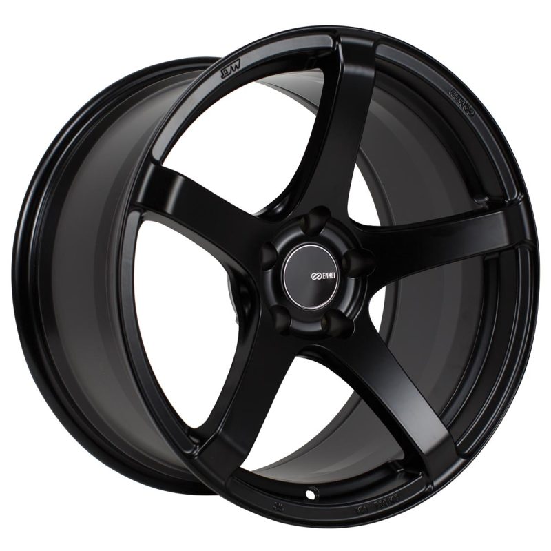 Enkei Kojin 17x8 40mm Offset 5x114.3 Bolt Pattern 72.6mm Bore Dia Matte Black Wheel - Wheels