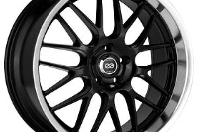 Enkei Lusso 18x8 40mm Offset 5x114.3 Bolt Pattern 72.6 Bore Black w/ Machined Lip Wheel - Wheels