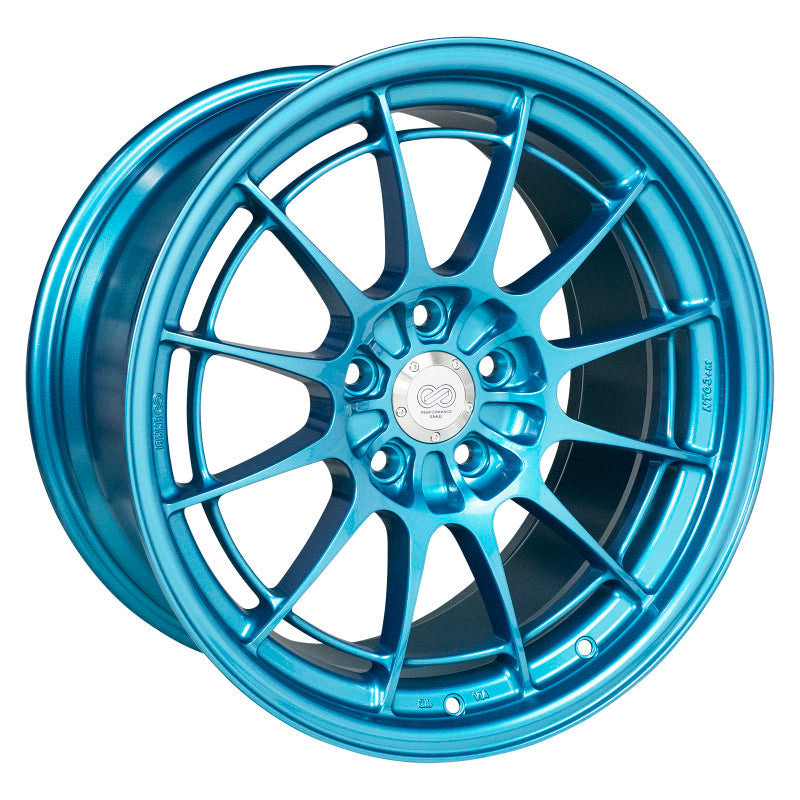Enkei NT03 + M 18x9.5 5x114.3 40mm Offset 72.6mm Bore Emerald Blue Wheel - Wheels