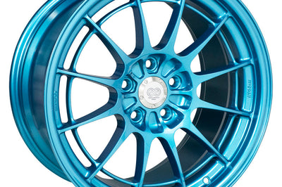 Enkei NT03 + M 18x9.5 5x114.3 40mm Offset 72.6mm Bore Emerald Blue Wheel - Wheels