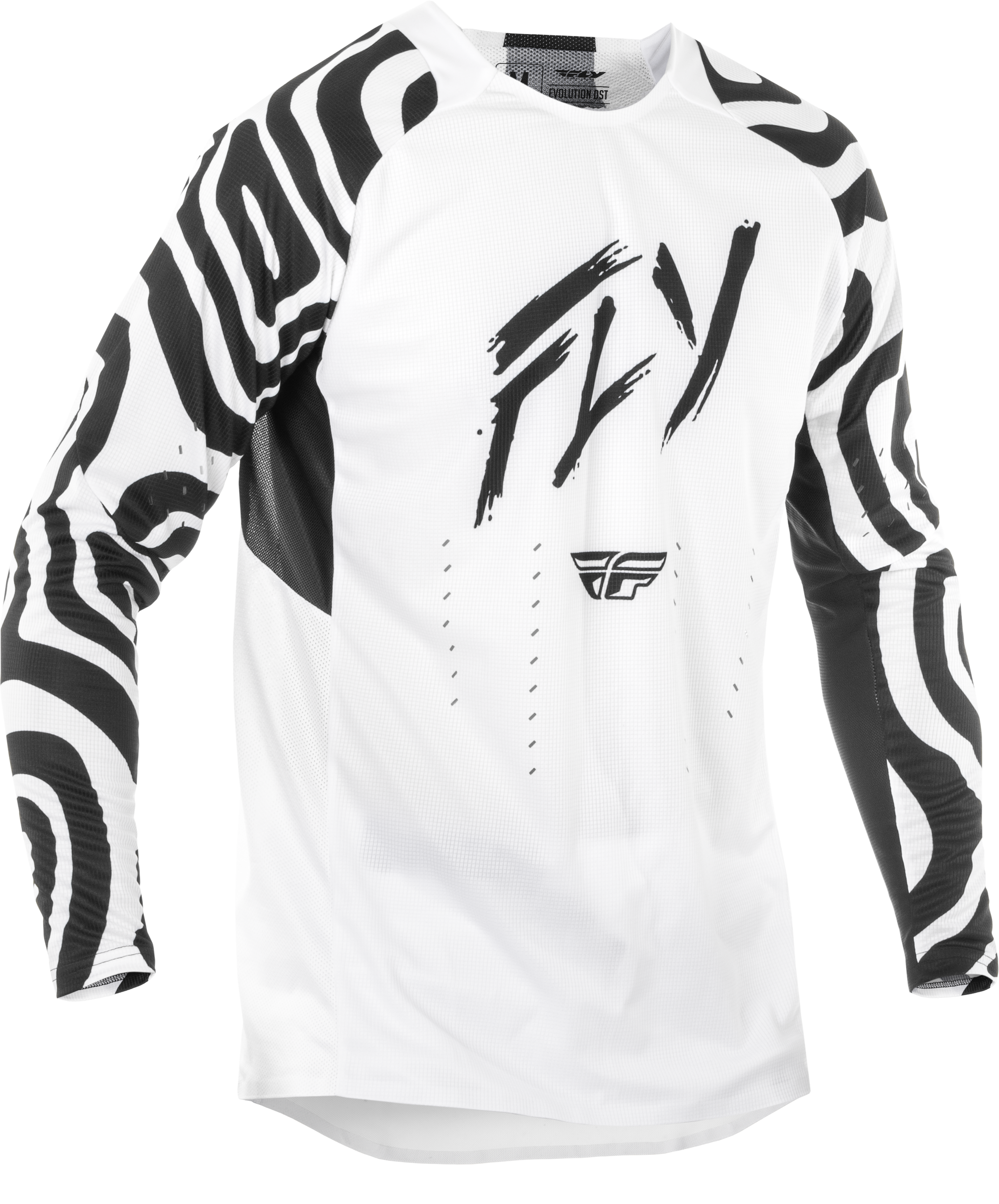 Fly Racing Evolution Dst Abyss Jersey White/black Xl - White/Black / 2X-Large