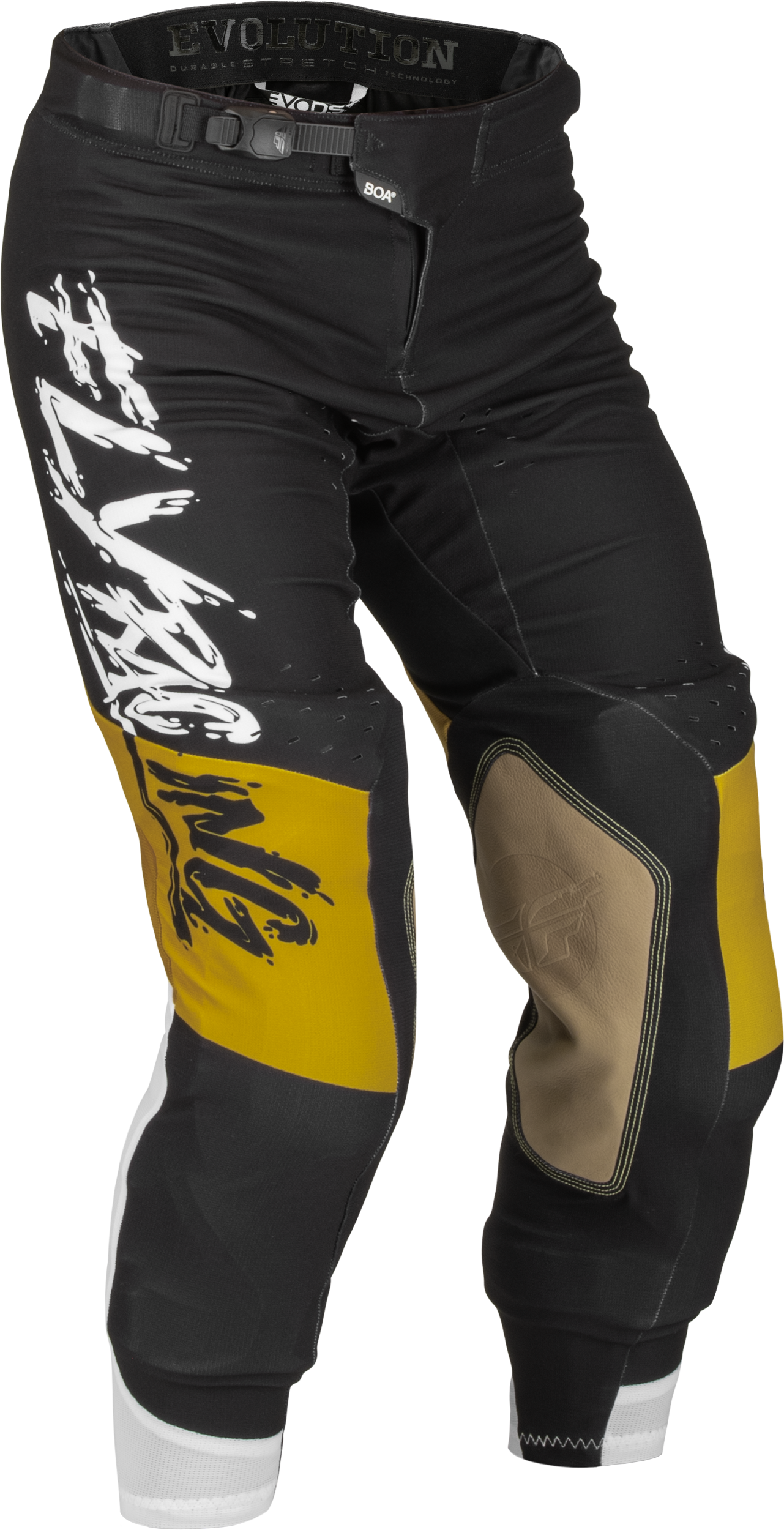 Fly Racing Evolution Dst L.e. Brazen Pants White/gold/black Sz 38 - White/Gold/Black / US 28