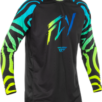 Fly Racing Evolution Dst Zen Jersey Black/blue/hi-vis Xl - Black/Blue/Hi-Vis Yellow / 2X-Large