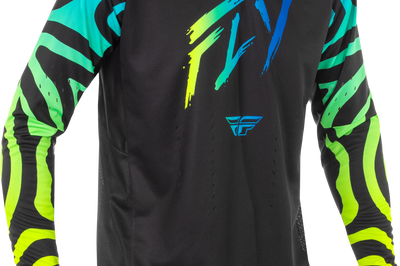 Fly Racing Evolution Dst Zen Jersey Black/blue/hi-vis Xl - Black/Blue/Hi-Vis Yellow / Large