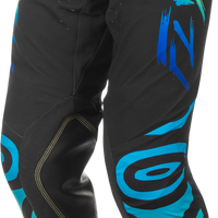 Fly Racing Evolution Dst Zen Pants Black/blue/hi-vis Sz 38 - Black/Blue/Hi-Vis Yellow / US 28