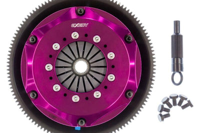 Exedy 1986-1989 Mazda RX-7 R2 Hyper Twin Cerametallic Clutch Sprung Center Disc Push Type Cove - Drivetrain