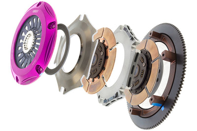 Exedy 2004-2014 Subaru Impreza WRX STI H4 Hyper Twin Cerametallic Clutch Sprung Center Disc Pull - Drivetrain