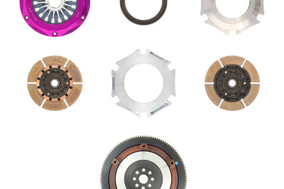 Exedy 2004-2014 Subaru Impreza WRX STI H4 Hyper Twin Cerametallic Clutch Sprung Center Disc Pull - Drivetrain