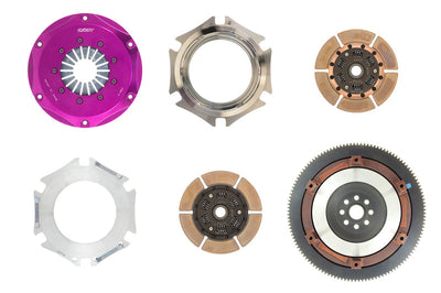 Exedy 2006-2006 Saab 9-2X Aero H4 Hyper Twin Cerametallic Clutch Sprung Center Disc Push Type Cover - Drivetrain