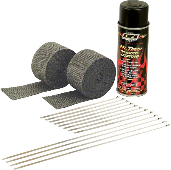 Dei Exhaust Pipe Wrap Kit Tan W/white Coating - Black - Harddrive Products